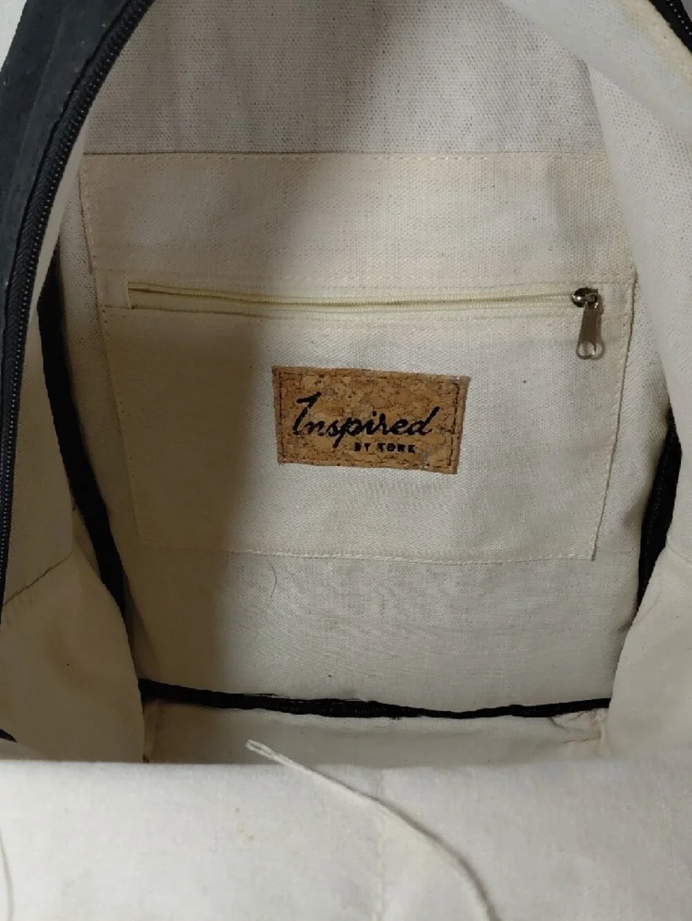 Inspired by Kork Black Two-Tone Med Backpack